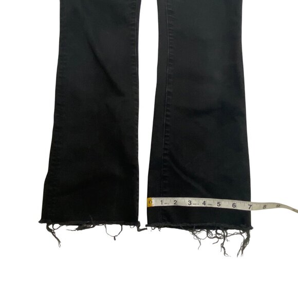 Mother The Hustler Ankle Fray Jeans in Not Guilty washed black women’s 27 - Picture 15 of 16